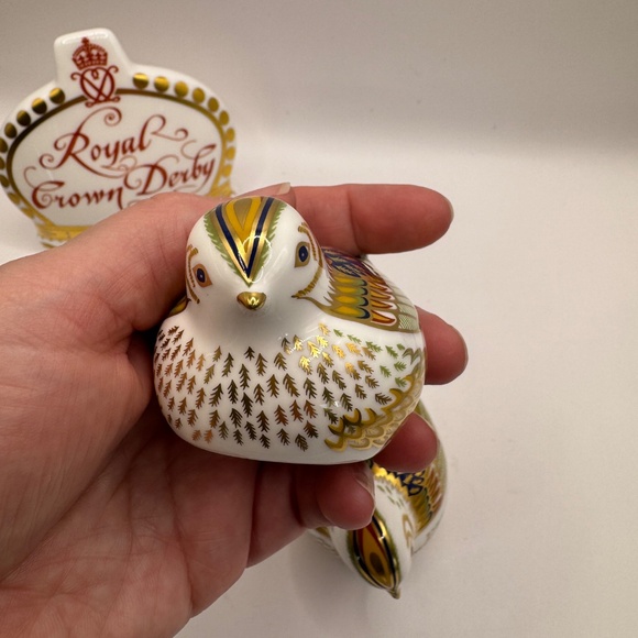 Royal Crown Derby Figurine Firecrest 1999 Collectors Guild Gift Gold Stopper. - Picture 9 of 12